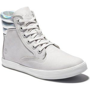 TIMBERLAND New! Gray Boots w/ Silver Hologram Collar. Dausette